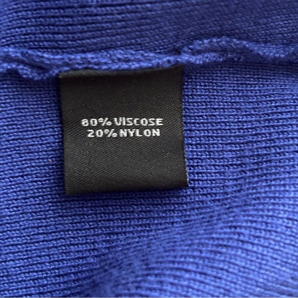 Metric Knits Galaxy Blue Cardigan Sweater Large Timeless Workwear - Picture 6 of 8